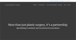 Desktop Screenshot of cohenwintersplasticsurgery.com